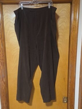 White Stag Wide-Leg Brown Polyester Pants Size 26W